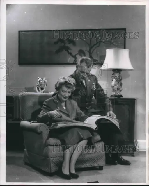 1961 Press Photo St. John's Military Academy -Major General Edward Farrand, Wife