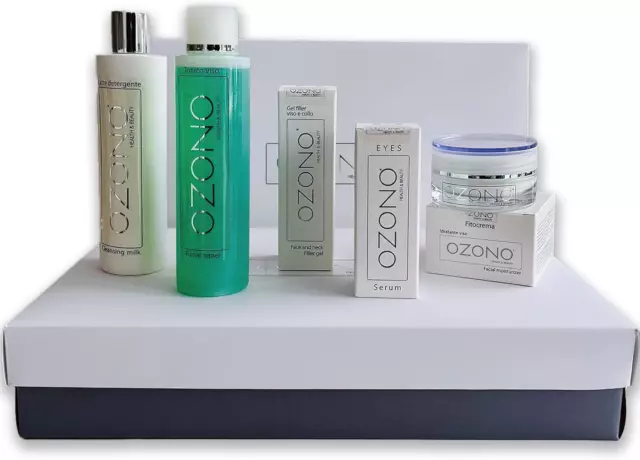 OZONO H&B - Beauty Routine Kit - Tonico, Latte Detergente, Siero Contorno Occhi,