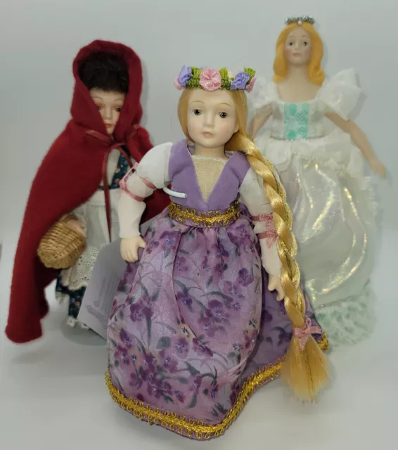 1980's Avon's Fairy Tale Doll Collection - Red Riding Hood, Rapunzel and Fairy P