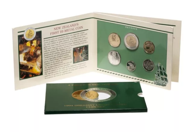 New Zealand  - 1994 - Brilliant Uncirculated Coin Set-  Endeavour