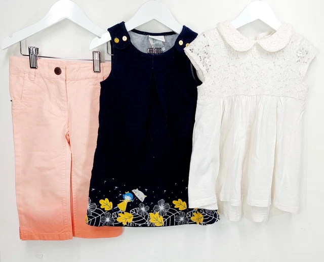 Marie Chantal Jeans Girls Bundle Age 2-3 Years 3 Piece Set Denim Dress Next