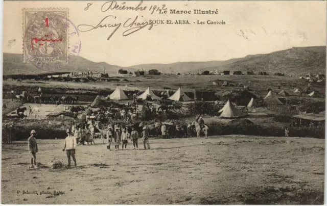 CPA AK SOUK-EL-ARBA Les Convois MOROCCO (1146637)