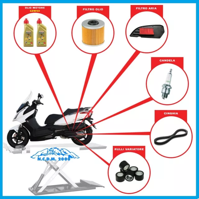 Set Entretien Huile Moteur + Transmission Kymco Downtown 125 2013 2014 2015