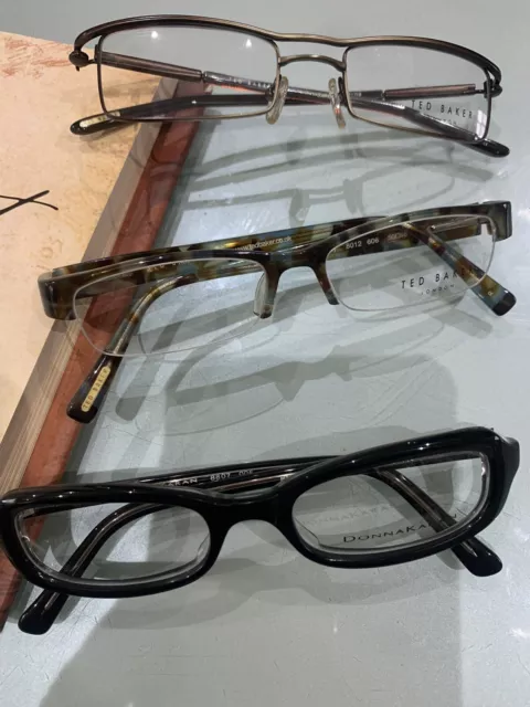 TED BAKER  DONNA KARAN Mixed Eyeglasses Frames Spectacles Mens Ladies Job Lot 3