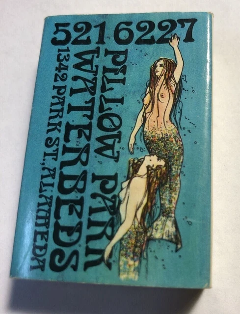 VTG Match Box Vintage PILLOW PARK WATERBEDS AND SPAS ALAMEDA CA