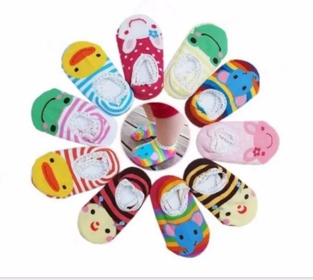 Unisex Baby Girl Boy Cute Cartoon Toddler Anti-Slip Socks Shoes Slipper 0-24mths