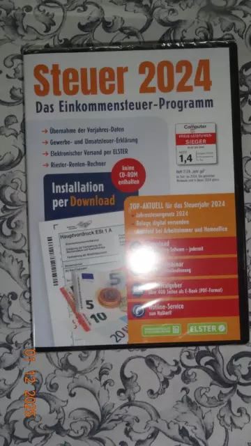 ALDI 2024 STEUERSOFTWARE für Steuererklärung, Einkommensteuer ELSTER