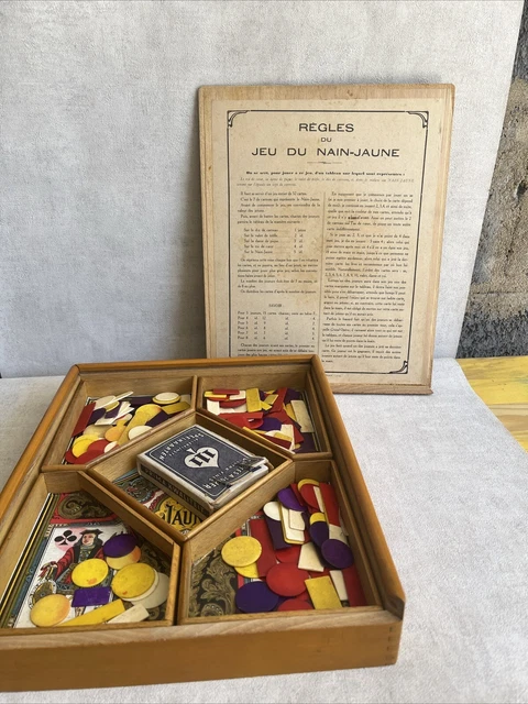 Plateau De Jeu Nain Jaune – Ancien, Bar Le Duc, Bois, Jeu De Société