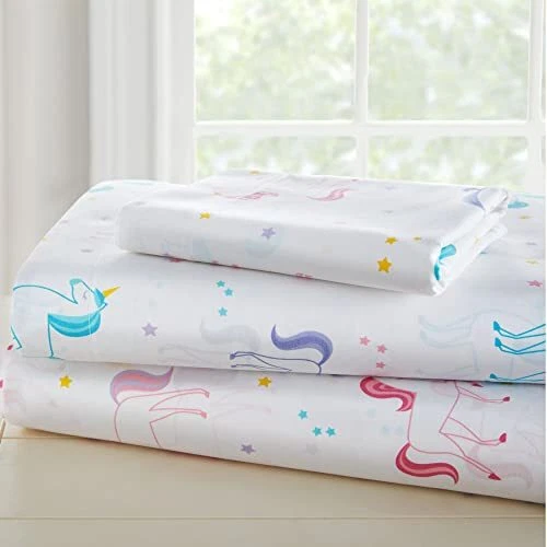 Kids 100% Cotton Toddler Sheet Set for Boys & Girls, Bedding Set Includes Top