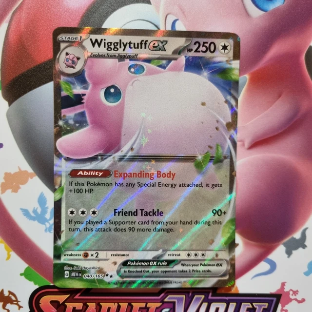 Pokémon TCG Wigglytuff ex Scarlet & Violet - 151 040/165 Holo Double Rare