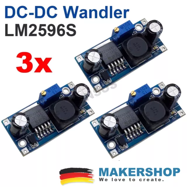 3 convertitore di tensione LM2596 DC Step Down regolatore modulo Arduino LM2596S