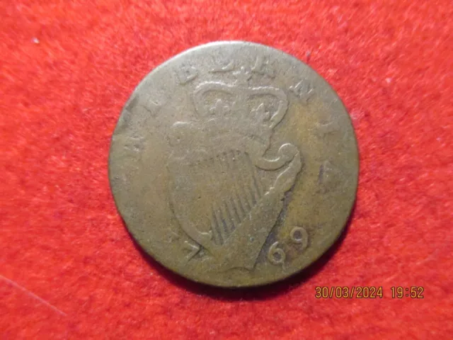Ireland 1/2 penny 1769 Box 3E