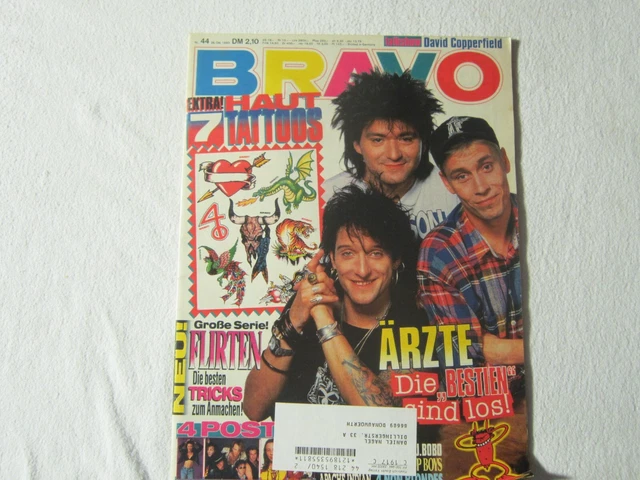 BRAVO  Nr 44 1993 Komplett Eros Ramazzotti Die Ärzte David copperfield Kelly Fam