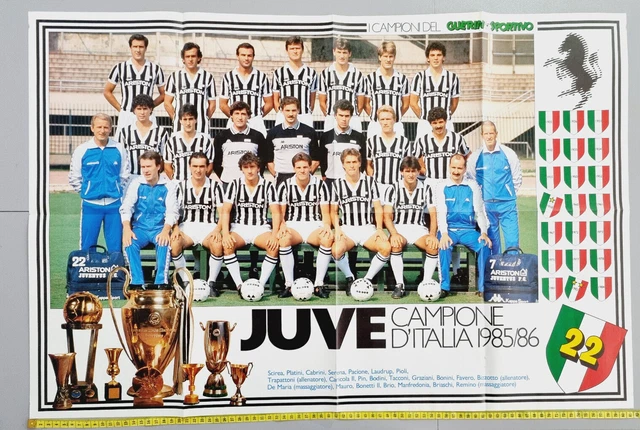 Poster Vintage Juventus - Campione D'Italia Kappa - Publicitaire Ancien