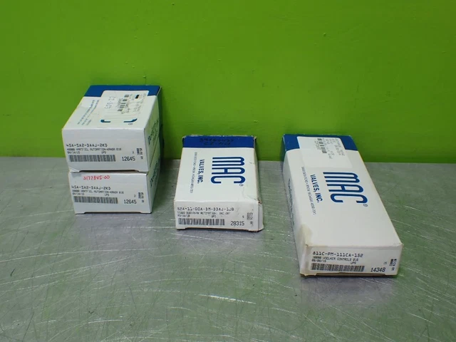 EUC-4PCS MAC VALVES PNEUMATIC LOT. (2x)45A-SA2-DAAJ-2KD, 52A-11-BOA-DM-DDAJ-1JB