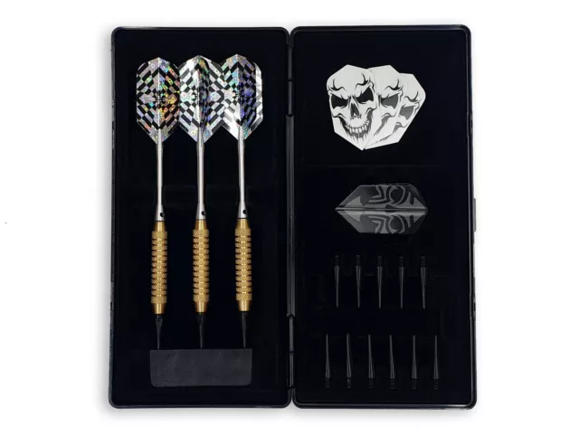 Dart Set "Totenkopf" 16g Softdart Dartpfeile inkl Empire Dartbox Spitzen Flights