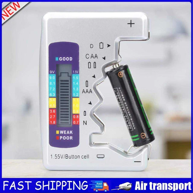 Battery Capacity Check Detector ABS Plastic for C D N AA AAA 9V 1.5V Button Cell