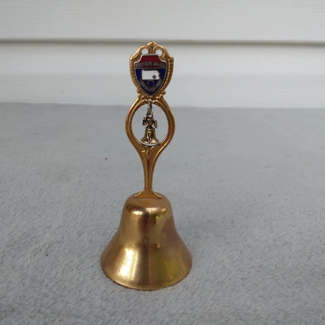 Vintage Travel Souvenir THE KEYSTONE STATE PENNSYLVANIA Enamel w/Liberty Bell 4”