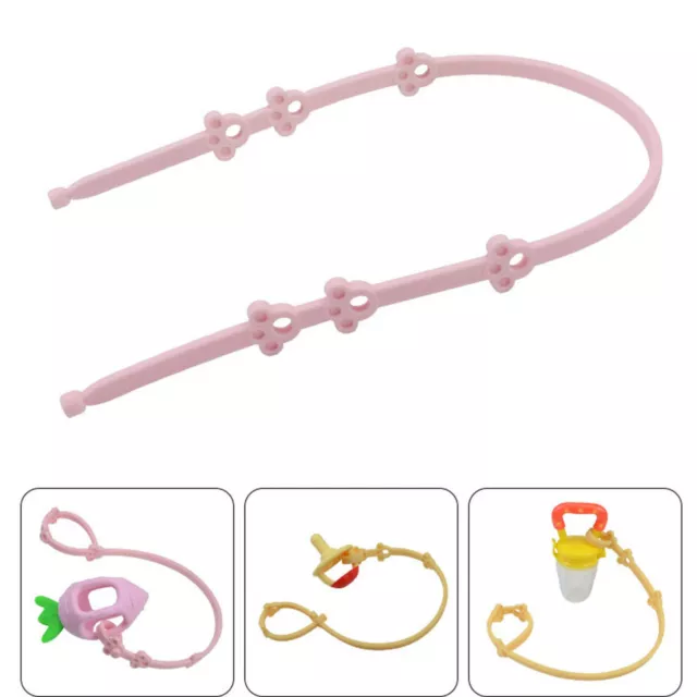 Silicone Fixed Bottle Pacifiers Anti-Drop Strap One-Piece Chain Toy Band