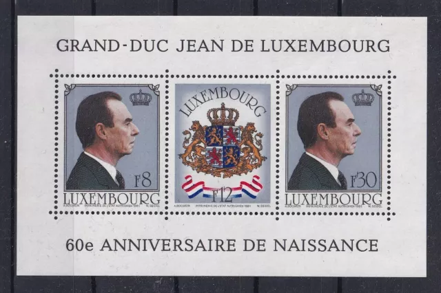 Luxembourg 1981 Le 60e anniversaire de la naissance du Grand-Duc Jean...