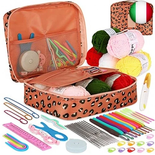 Icyant 61 Pezzi Kit Per Uncinetto Per Principianti Adulti, Kit Per Uncinetto 2,0
