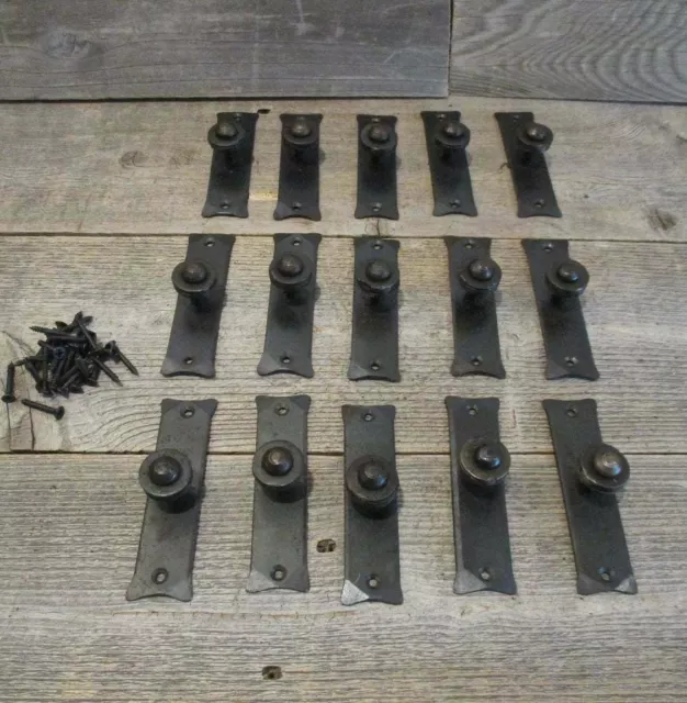 15 Hand Forged Iron Pulls 4 1/8" Long Cabinet Handles Bin Door Gate Crafts