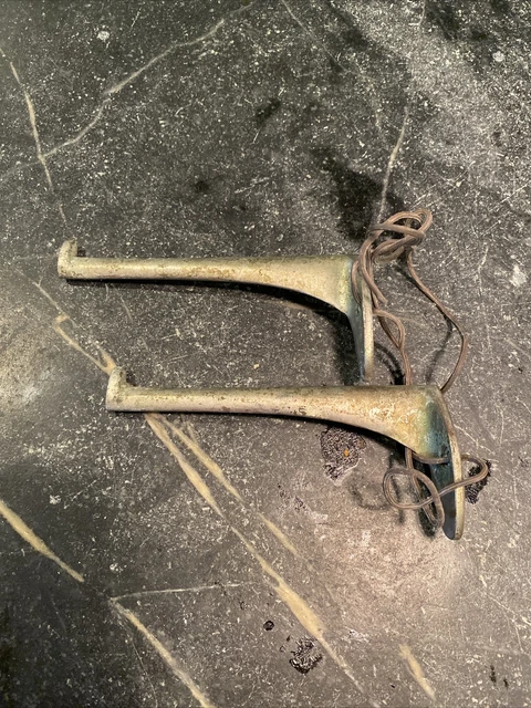 2 Old Nickel over Brass Shelf Brackets Bathroom Accessory eBay