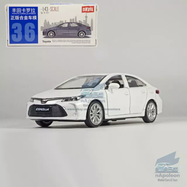 1:43 Toyota Corolla Hybrid Model Car Diecast Toy Vehicle Collection Gift White