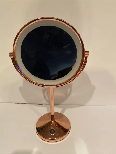 CONAIR BEH17RG Double-Sided Battery Operated Lighted Makeup Mirror Rose Gold