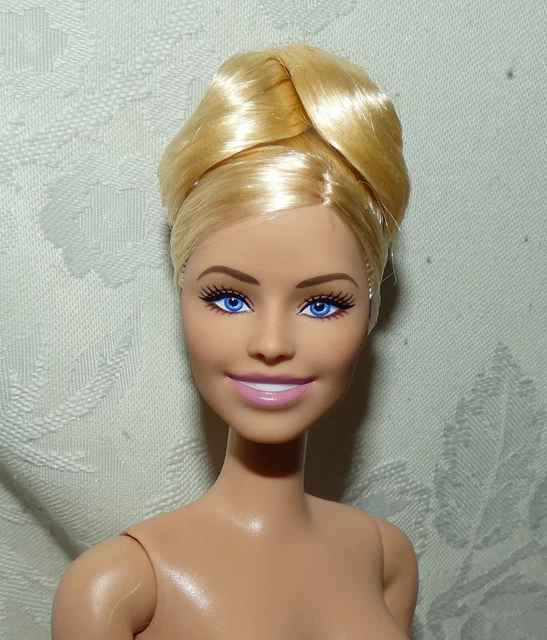 NUDE BARBIE MOVIE Margot Robbie From Pink Power Jumpsuit Blonde Hair