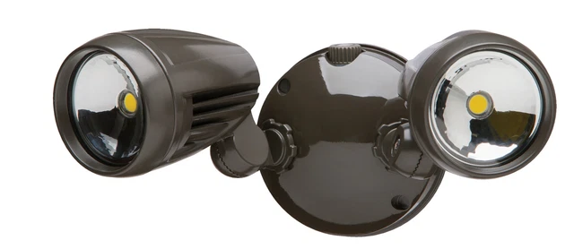 Heath Zenith HZ-8486 LED Dual Head Automatic Dusk to Dawn Outdoor - Bronze