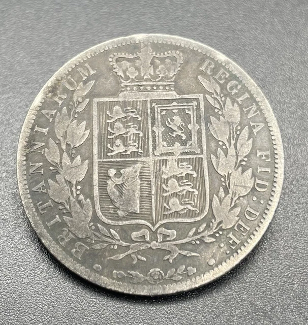 Queen Victoria Half Crown 1885 Young Head Fine Silver .925 (modified) 14g