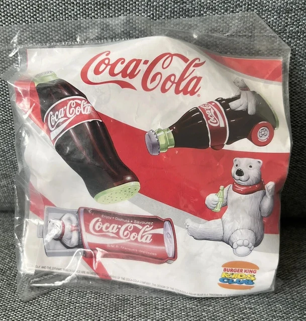 RARE COCA COLA Polar Bear Vintage 1997 Bottle Car Burger King Sealed £