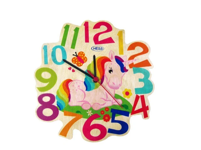 Rudolphs Schatzkiste Wanduhr "Dschungel" - Holz, Bunt, Quarzuhr Für Kinderzimmer, Ø 25 Cm
