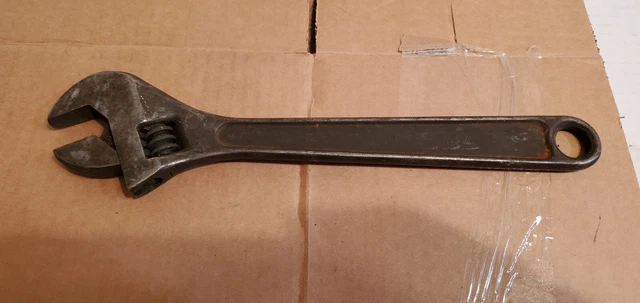 12 in Adjustable Wrench Boker USA FORGED 5W - 12 ALLOY MADE in USA Used