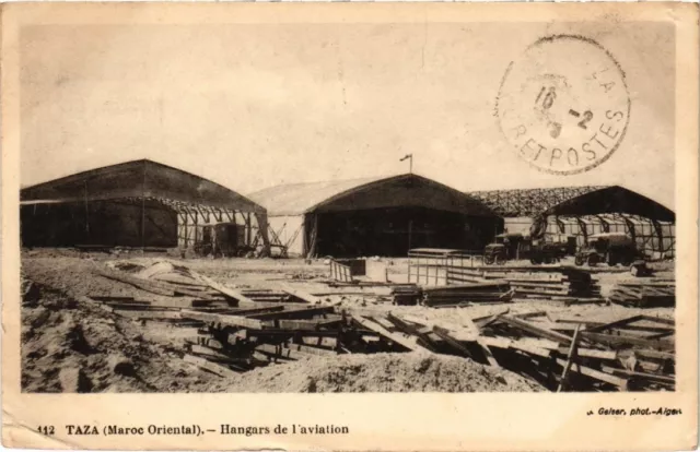 CPA AK MOROCCO Geiser TAZA Aviation Hangars (69140)