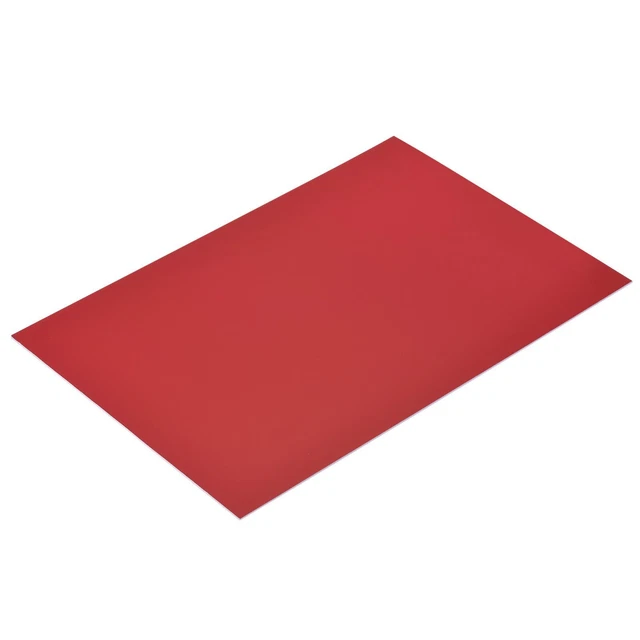 ABS Gravure Feuille 7,9x12 pouces Blanc/Rouge pour Badge Sculpture Paquet de 12