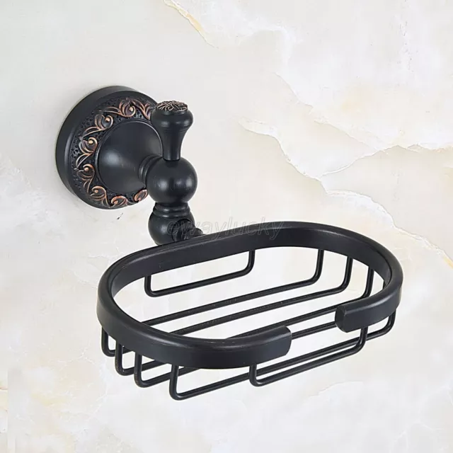 Black Oil Rubbed Bronze Bathroom Accessories Set Hardware Towel Bar Wall Mounted