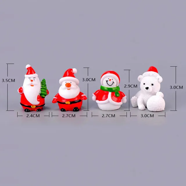 Santa Claus Snowman DIY Miniature Figurine Xmas Garden Decor Micro LanH1 3