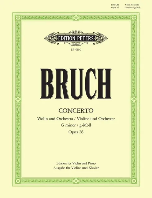 `Bruch, Max` Concerto No 1 In G Minor Op 26 Book NEUF