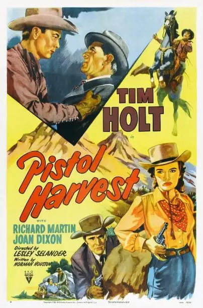Pistol Harvest Poster Tim Holt Mauritz Hugo OLD MOVIE PHOTO