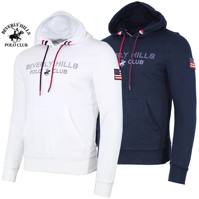 Felpa invernale cappuccio uomo POLO CLUB BEVERLY HILLS 2 colori S M L XL XXL 3XL