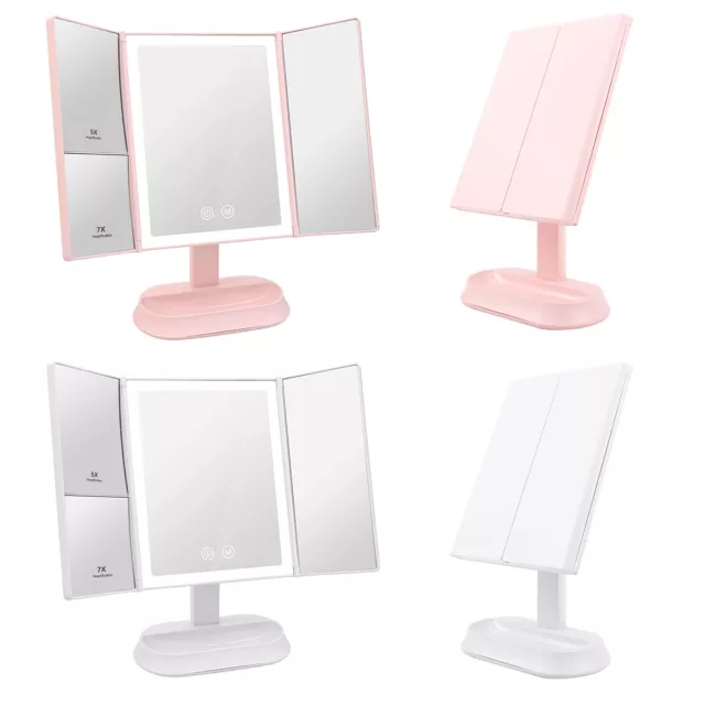 LED Kosmetikspiegel 5X &7X Vergrößerung Schminkspiegel 3 Farben Dimmbar Licht