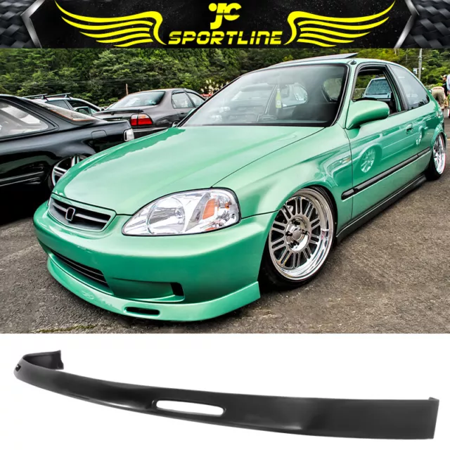 Fit 99-00 Honda Civic EK BYS Style Front Bumper Lip PU Unpainted