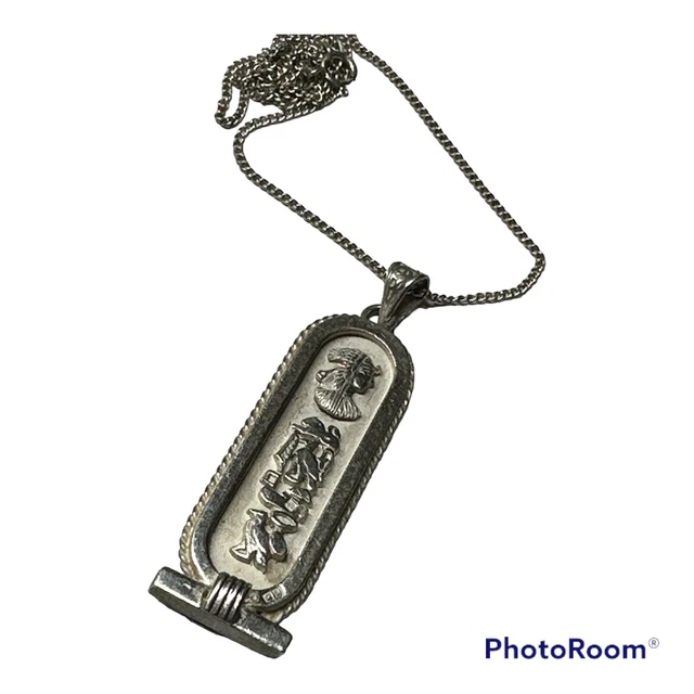 cartouche Personalized Necklace Egyptian jewelry, 2 names in hieroglyphic,
