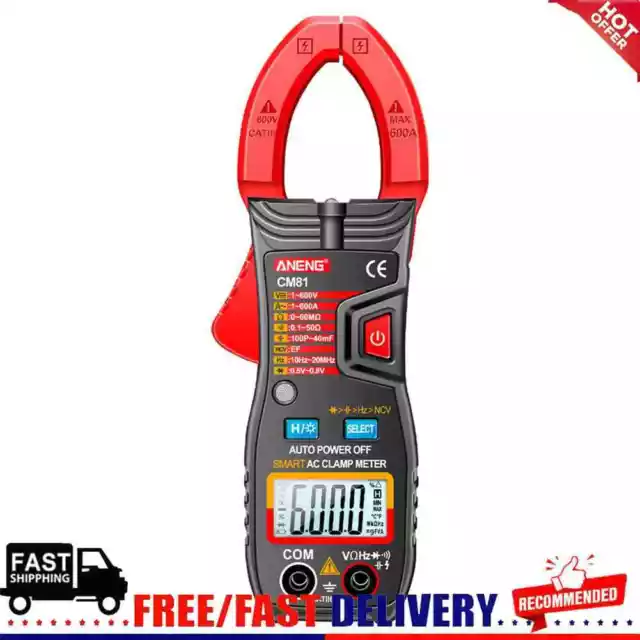 ANENG CM81 DC AC Current Voltage NCV Multimeter 6000 Counts Digital Clamp Meter