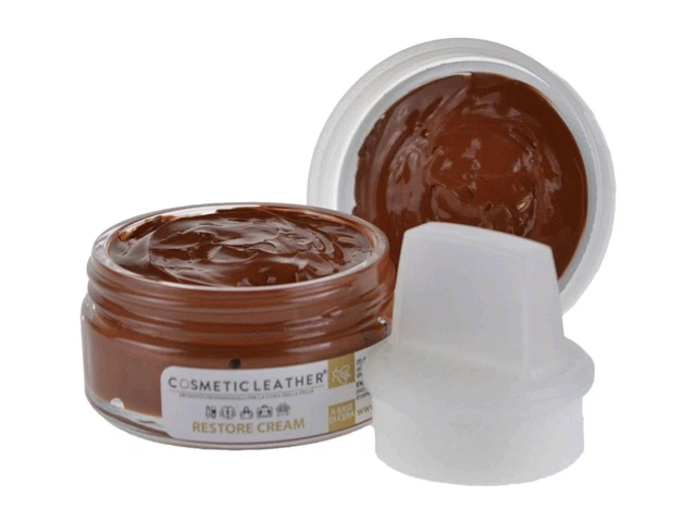 Crema per lucidare scarpe lucido per calzature marrone chiaro con applicatore