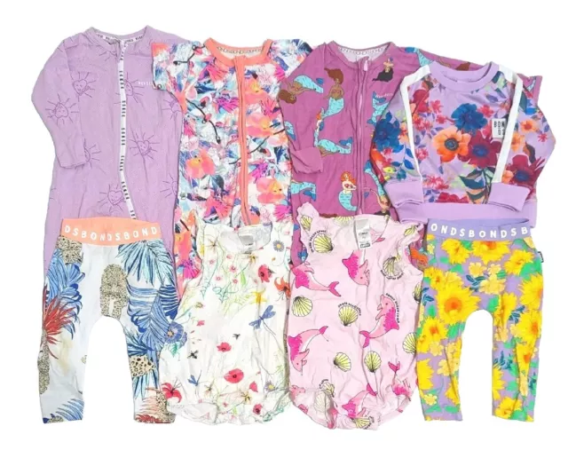 BONDS Wondersuits Leggings Bubblesuit Size 0 or 6-12 Months Bulk Lot Bundle x 8