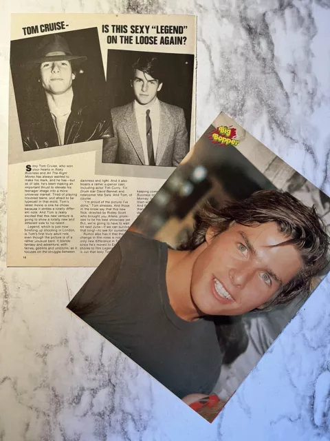 Tom Cruise Pinup & Clipping from 80’s Teen Magazine.