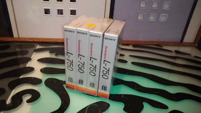 Sony L-750 SD Blank Beta Video Cassettes NEW OLD STOCK Sealed Lot of 4
